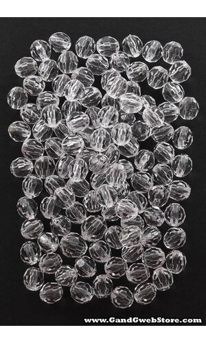 12MM ROUND FACETED BEAD CRYSTAL PKG/180 APPROXIMATELY