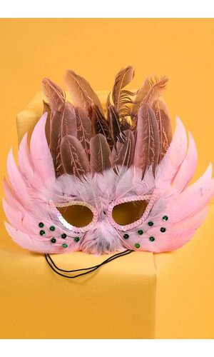 FEATHER MASK PINK