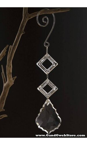 6.5" X 75MM CRYSTAL DROP HANGING CLEAR