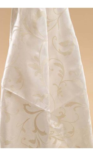 54" X 108" PRINTED SATIN TABLE COVER CREAM