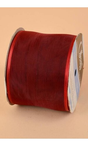 3" X 15YDS ARABESQUE WIRED RIBBON RED