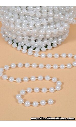 8MM X 25YDS PEARL GARLAND WHITE