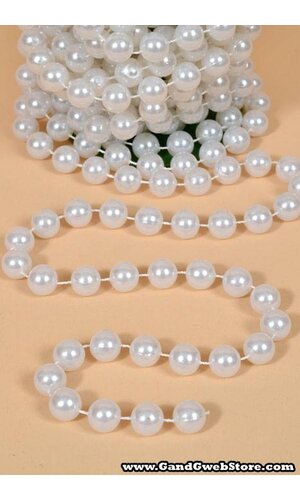 14MM X 8YDS PEARL GARLAND WHITE
