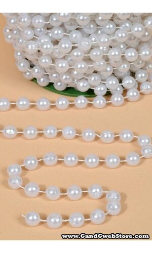 10MM X 15YDS PEARL GARLAND WHITE