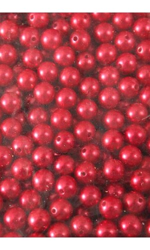 12MM ABS PEARL BEADS RED PKG(500g)