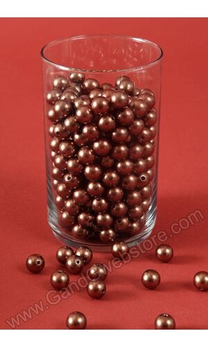 14MM ABS PEARL BEADS BROWN PKG(500g)