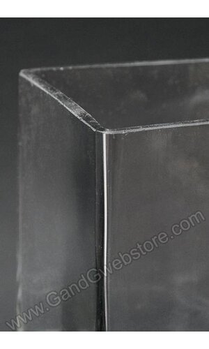 4" X 4" X 5" GLASS SQUARED VASE CLEAR
