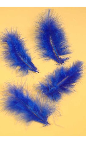 3.5" OSTRICH FEATHERS ROYAL BLUE PKG/100