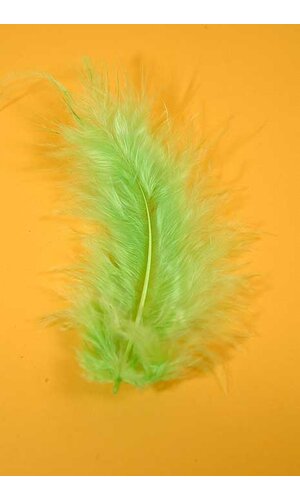 3.5" OSTRICH FEATHERS LIME GREEN PKG/100