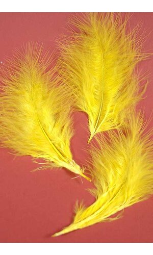 7" OSTRICH FEATHER YELLOW PKG/50