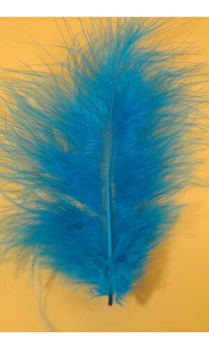 7" OSTRICH FEATHER TURQUISE PKG/50