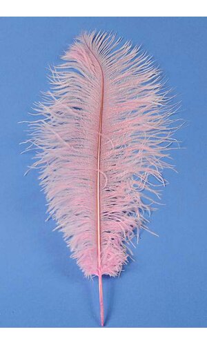 14"-16" SINGLE OSTRICH FEATHER LIGHT PINK