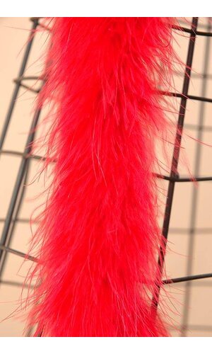 72" FEATHER MARABOU RED EA