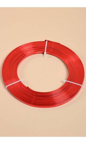 5MM X 10YDS ALUMINUM FLAT WIRE RED