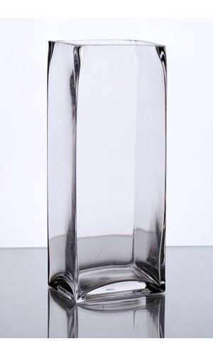 3" X 4" X 10" 3" X 4" X 10" RECTANGULAR GLASS VASE CLEARVASE CLEAR