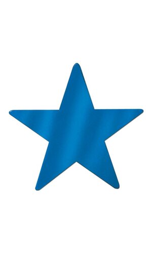 15" FOIL STAR CUTOUT BLUE PKG/12