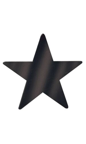 15" FOIL STAR CUTOUT BLACK PKG/12