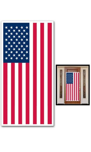 AMERICAN FLAG DOOR COVER RED/WHITE/BLUE