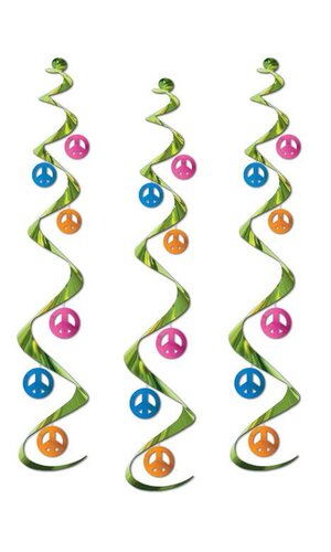 24" PEACE SIGN WHIRLS ASSORTED PKG/3
