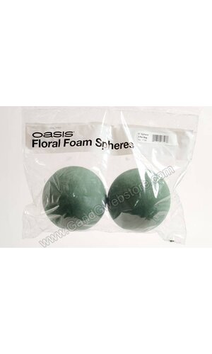 6" FLORAL FOAM SPHERE GREEN PKG/2