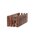 13.5" WOOD PICKET FENCE PLANTER BROWN
