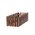 15" WOOD PICKET FENCE PLANTER BROWN