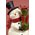 11" RESIN SNOWMAN ON GIFT BOX RED/GREEN/WHITE