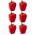 4" WEIGHTED BELL PEPPER RED PKG/6
