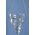 8" METAL RACK W/ GLASS CUP HANGER CLEAR