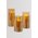 4/5/6" REMOTE CONTROL MOVING FLAMELESS LED PILLAR CANDLE AMBER PKG/3