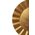 13" ROUND PLASTIC FAN EDGE CHARGER PLATE GOLD