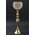 26.5" CRYSTAL BEAD CANDLE HOLDER GOLD