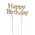 3.75" RHINESTONE "HAPPY BIRTHDAY" MONOGRAM CAKE TOPPER GOLD