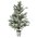 3FT SNOW GREEN FLOCKED PINE TREE POTTED