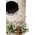 6" FAUX BIRCH LOG BIRDHOUSE ORNAMENT NATURAL FROSTED