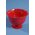 7.25" X 5.25" PLASTIC FRUIT BOWL RED