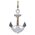 12.5" X 23" WOOD ROPE ANCHOR WHITE/GREY