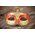4" X 6.5" HALF MASK W/COPPER PAINTING RED