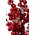 28" SNOW CRUSTED METAL BERRY CLUSTER SPRAY RED