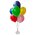 TABLE BALLOON STAND W/STICKS & CUPS X7 CLEAR