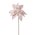 22" FROSTED COTTON CANDY POINSETTIA STEM PINK/WHITE