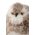 10.5" FURRY STANDING OWL GREY/WHITE