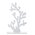 25" CARVED WOODEN TREE WHITE