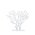 26" CARVED WOODEN TREE WHITE