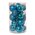 40/50mm Shiny/matte/glitter Plastic Ball Turquoise Pkg/22