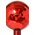 100MM GLOSS GLASS BALL RED PKG/6