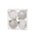 100MM PET BALL CATS EYE WHITE & CLEAR W/WHITE GLITTER BK/4