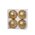 100MM PET BALL W/LASER GLITTER MERCURY GOLD BX/4