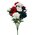 18" SILK CARNATION BUSH RED/WHITE & BLUE