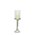 18" HALUM GLASS CANDLE HOLDER SILVER
